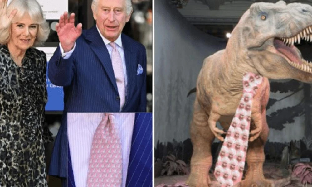 Ο βασιλιάς Κάρολος «μαγνητίσε» ξανά τα βλέμματα φορόντας ροζ γραβάτα με δεινόσαυρο!